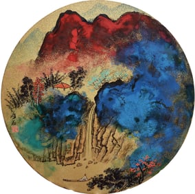 ZHANG DAQIAN (1899-1983), ATTRIBUTED TO, SPLASHED-COLOR LANDSCAPE