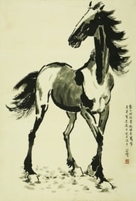 XU BEIHONG (1895-1953), ATTRIBUTED TO, STANDING HORSE