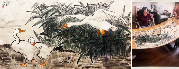 XU BEIHONG (1895-1953), ATTRIBUTED TO, GEESE
