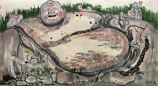 WU GUANZHONG (1919-2010), ATTRIBUTED TO, BUDDHA FIGURE