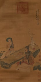CHEN HONGSHOU (1599-1652), ATTRIBUTED TO, NARRATIVE FIGURE SCENE