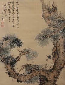ZHANG DAQIAN (1899-1983), ATTRIBUTED TO, SCHOLARS UNDER PINE TREES