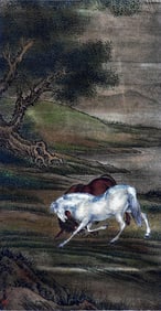 GIUSEPPE CASTIGLIONE (1688-1766), ATTRIBUTED TO, HORSES AT PLAY