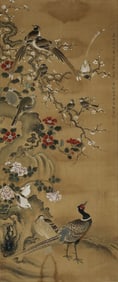 JIANG TINGXI (1669-1732), ATTRIBUTED TO, FLOWERS AND BIRDS