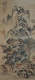 WANG XUEHAO (1754-1832), ATTRIBUTED TO, BLUE-GREEN LANDSCAPE