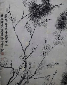 JIN NONG (1687-1763), ATTRIBUTED TO, PINE AND PLUM