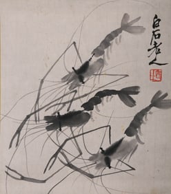 QI BAISHI (1864-1957), ATTRIBUTED TO, THREE SHRIMP