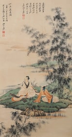 ZHANG DAQIAN (1899-1983), ATTRIBUTED TO, SCHOLARS UNDER BAMBOO