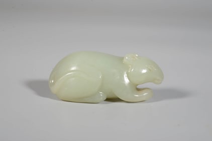 A CELADON JADE 'RAT'