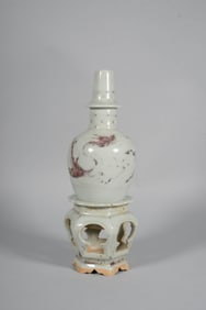 A UNDERGLAZED RED 'DRAGON' BOTTLE