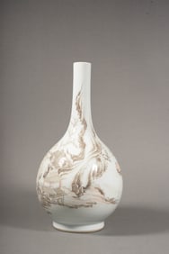 A GRISAILLE 'LANDSCAPE' VASE