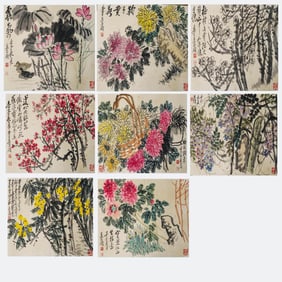WU CHANGSHUO (1844-1927), ATTRIBUTED TO, FLOWER ALBUM