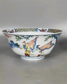 A WUCAI 'FIGURE' BOWL