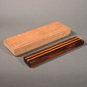 A ROSEWOOD WITH BOXWOOD-INLAID BOX
