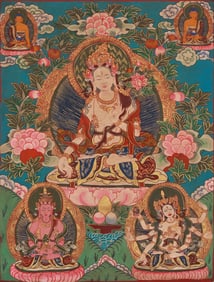 A WHITE TARA TANGKA