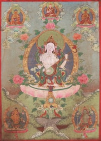 A BODHISATTVA TANGKA