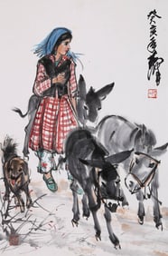 HUANG ZHOU ATTRIBUTED TO,FIGURE