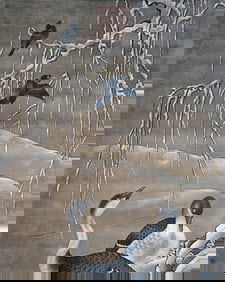 WANG YUAN (ACTIVE 14TH C.), ATTRIBUTED TO, SMALL BIRDS IN SNOW