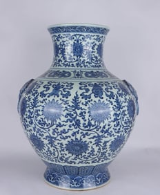A BLUE AND WHITE 'BABAO' JAR