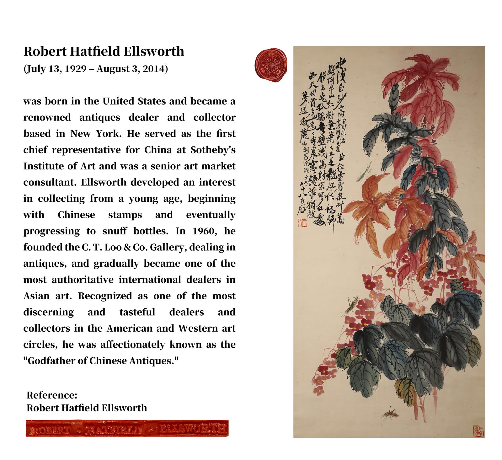 QI BAISHI (1864-1957), ATTRIBUTED TO, FLOWERS AND INSECTS (1 of 9)