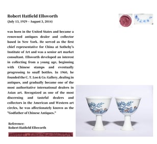 A PAIR OF DOUCAI 'FLORAL' STEM CUPS