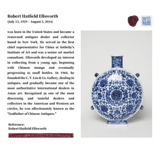A BLUE AND WHITE 'INTERLOCKING FLOWERS AND DRAGONS HOLDING SHOU' FLASK