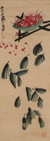 QI BAISHI (1864-1957), ATTRIBUTED TO, CHERRIES