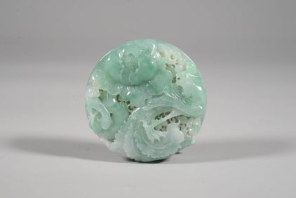 A JADEITE 'PHOENIX' PENDANT