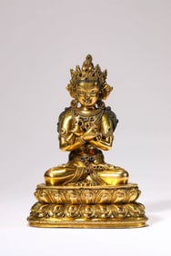 A GILT-BRONZE VAJRASATTVA