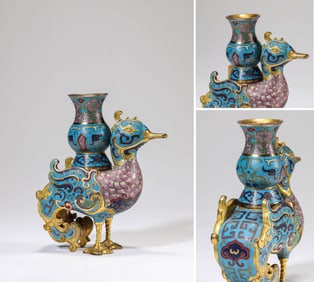 A CLOISONNé ENAMEL VASE