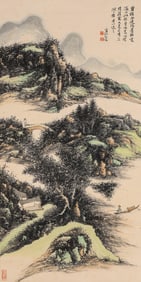 HUANG BINHONG (1865-1955), ATTRIBUTED TO, LANDSCAPE WITH FIGURES