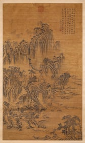 LI CHENG (919-967), ATTRIBUTED TO, LANDSCAPE WITH FIGURES