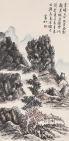 HUANG BINHONG (1865-1955), ATTRIBUTED TO, LANDSCAPE WITH FIGURES