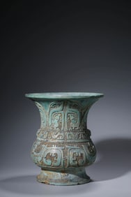 A BRONZE 'PHOENIX' VASE
