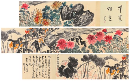 WU CHANGSHUO (1844-1927), ATTRIBUTED TO, FLOWERS AND BIRDS