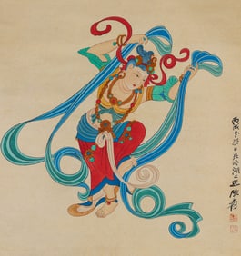 ZHANG DAQIAN (1899-1983), ATTRIBUTED TO, FLYING APSARA