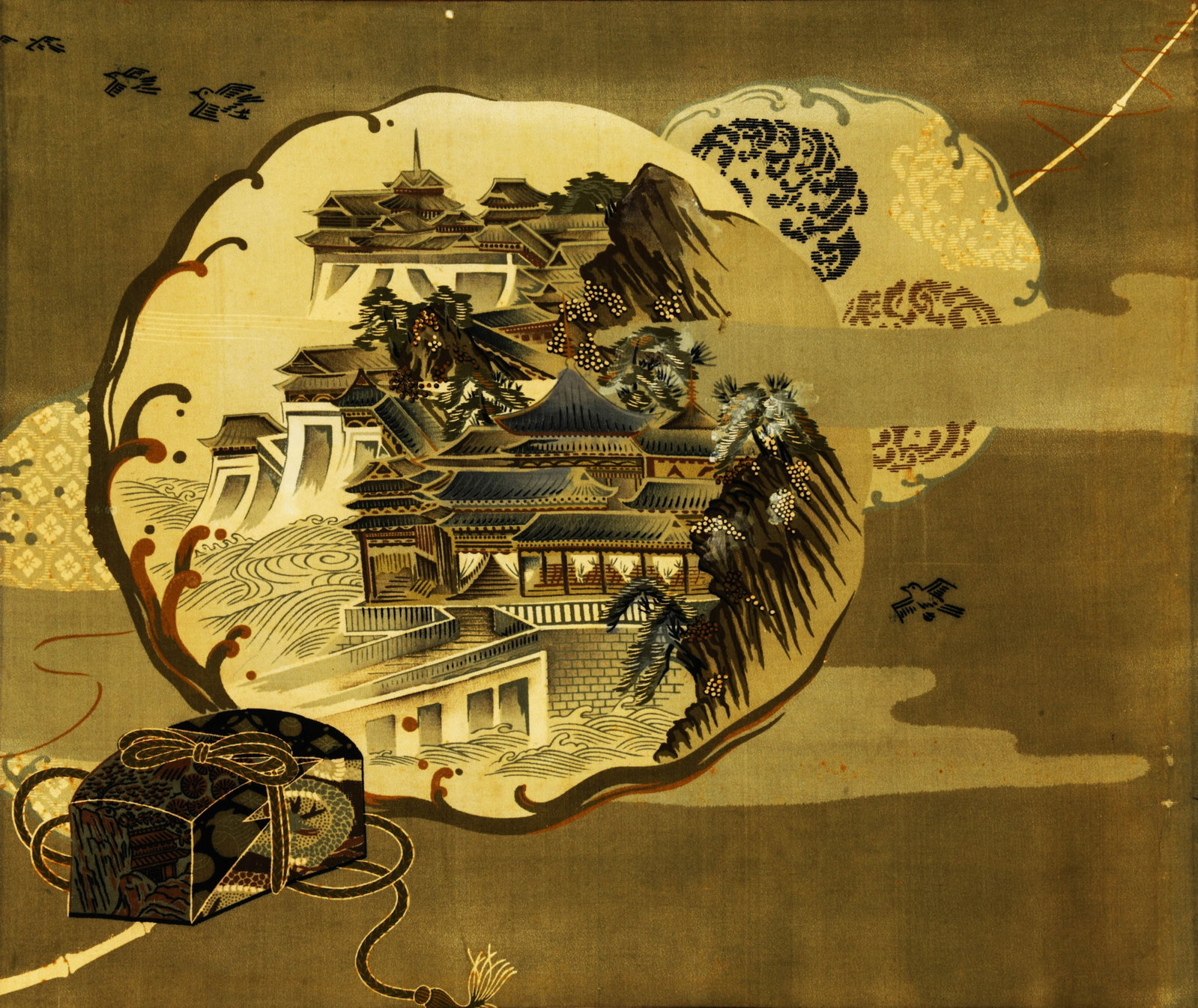 ANONYMOUS, WESTERN WEAVING SCENERY: ANONYMOUS, WESTERN WEAVING SCENERY Dimensions: Length: 45 cm (17.7 in.), Width: 53 cm (20.9 in.). All measurements are approximate. Any condition statement is given as a courtesy to a client, is only 