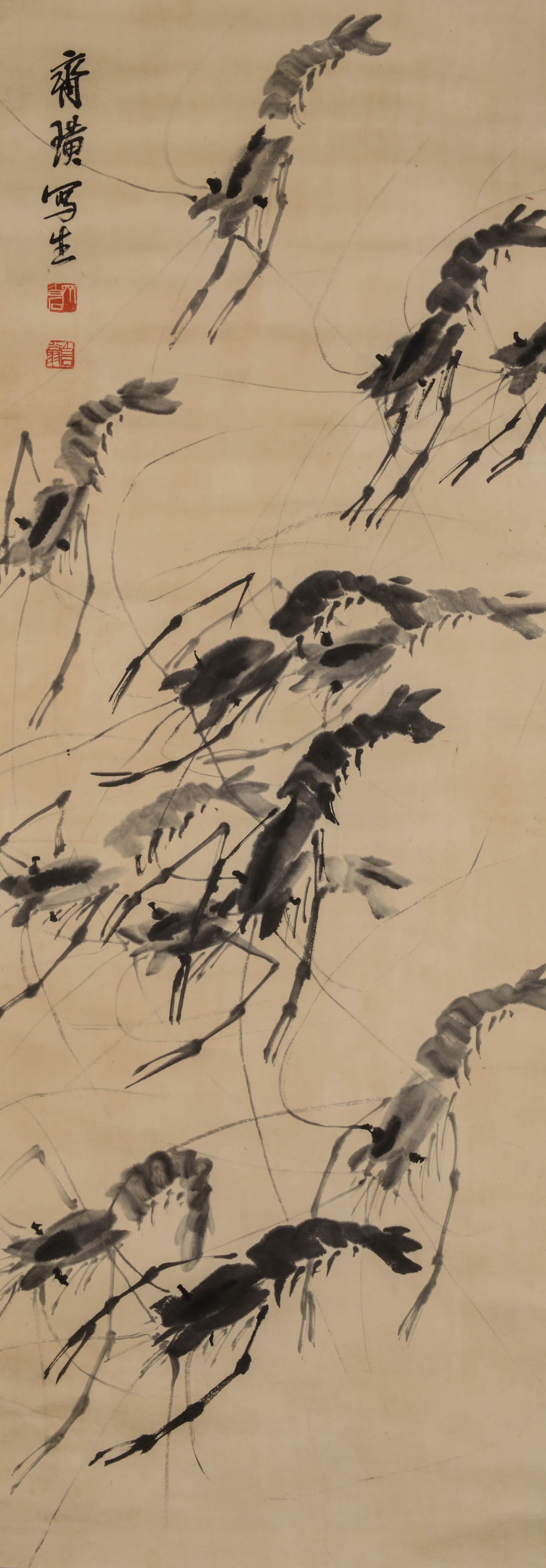 QI BAISHI (1864-1957), ATTRIBUTED TO, SHRIMPS (1 of 4)