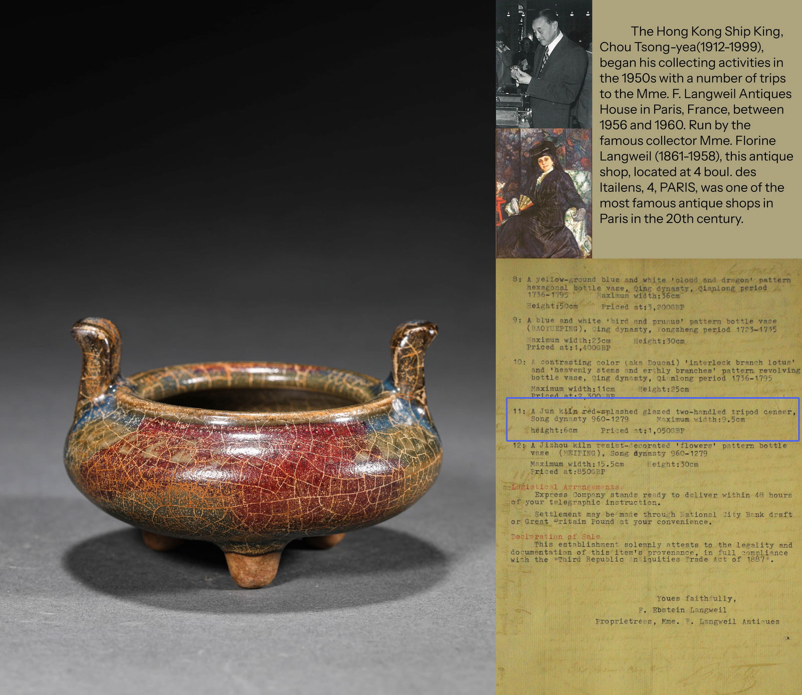 A RU TYPE TRIPOD DOUBLE-HANDLE CENSER (1 of 7)