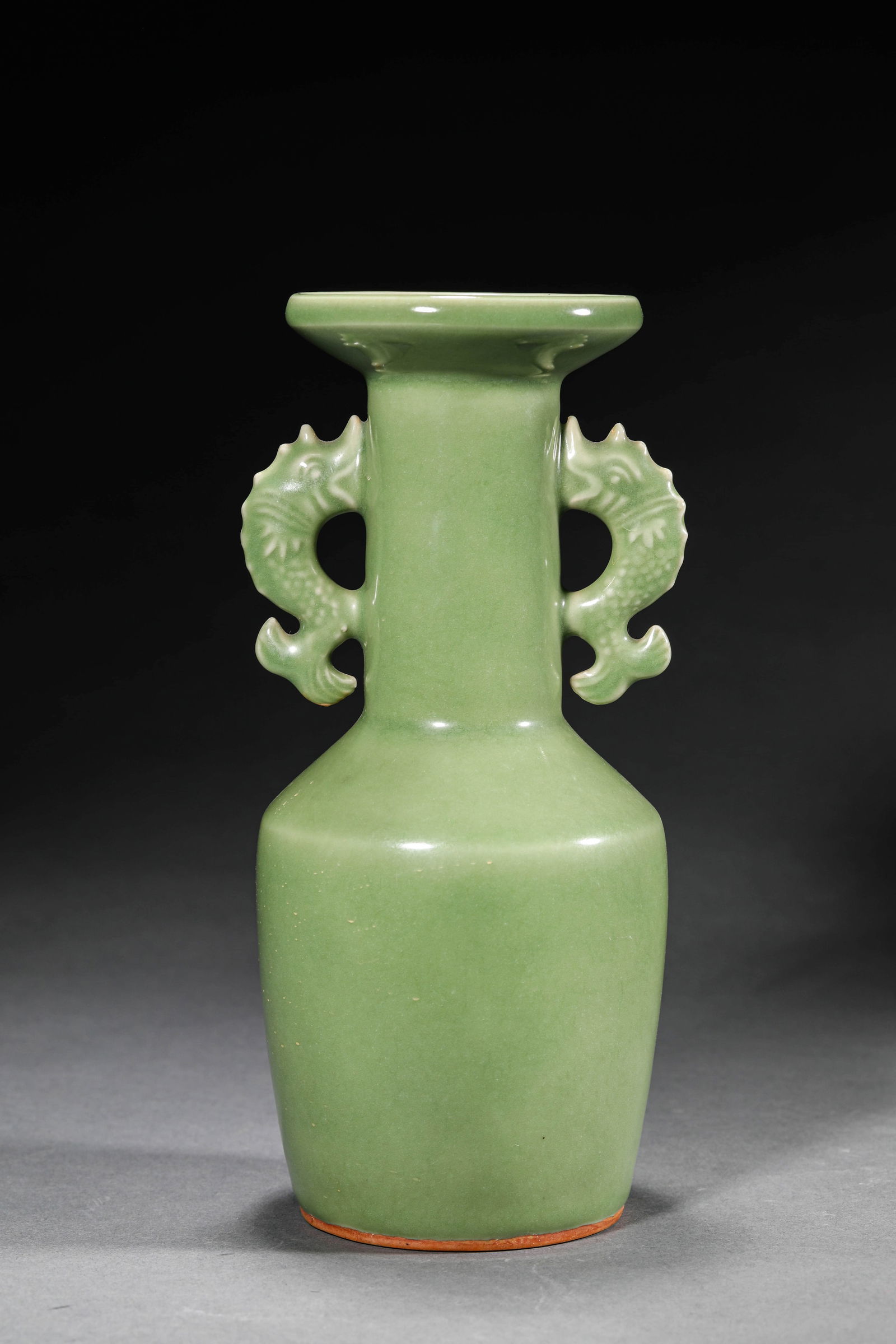 A LONGQUAN CELADON DOUBLE-HANDLE VASE (1 of 6)