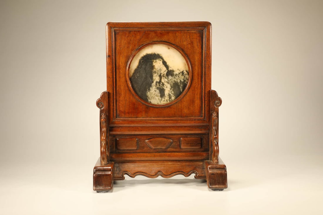 A HUANGHUALI WITH MARBLE TABLE SCREEN (1 of 7)