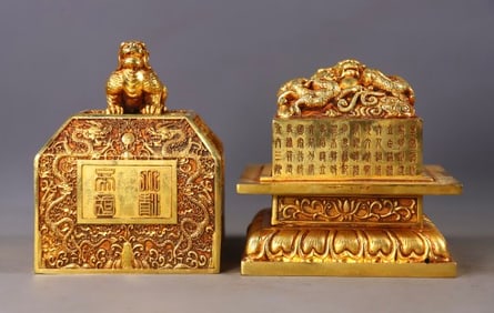 A BOX OF CHISELED SEALS