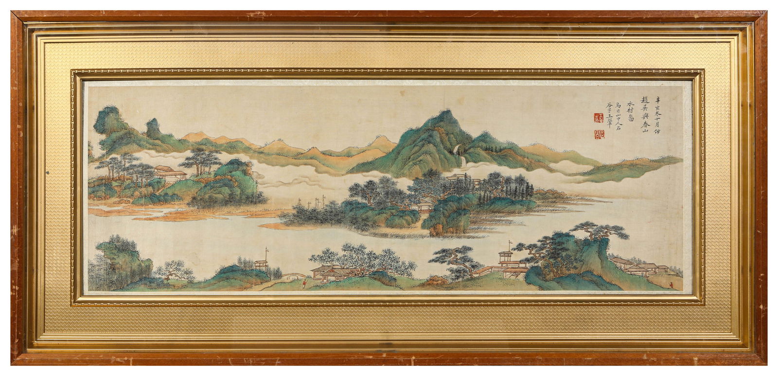 WANG HUI (1632-1717), ATTRIBUTED TO, LANDSCAPE: WANG HUI (1632-1717), ATTRIBUTED TO, LANDSCAPE Dimensions: Width 93.5 cm (36.81 in.) x Height 42.5 cm (16.73 in.). All measurements are approximate. Any condition statement is given as a courtesy to a