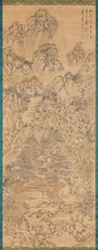 LAN YING (1585-1664), ATTRIBUTED TO, LANDSCAPE WITH FIGURES