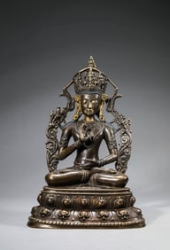 A LADAKH-STYLE ALLOY BRONZE AMOGHASIDDHI