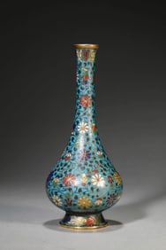 A CLOISONNé ENAMEL 'INTERLOCKING FLORAL'VASE