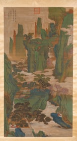 QIAN WEICHENG (1720-1772), ATTRIBUTED TO, LANDSCAPE WITH FIGURES