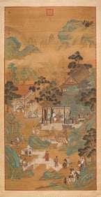 QIU YING (1494-1552), ATTRIBUTED TO, EIGHTEEN SCHOLARS
