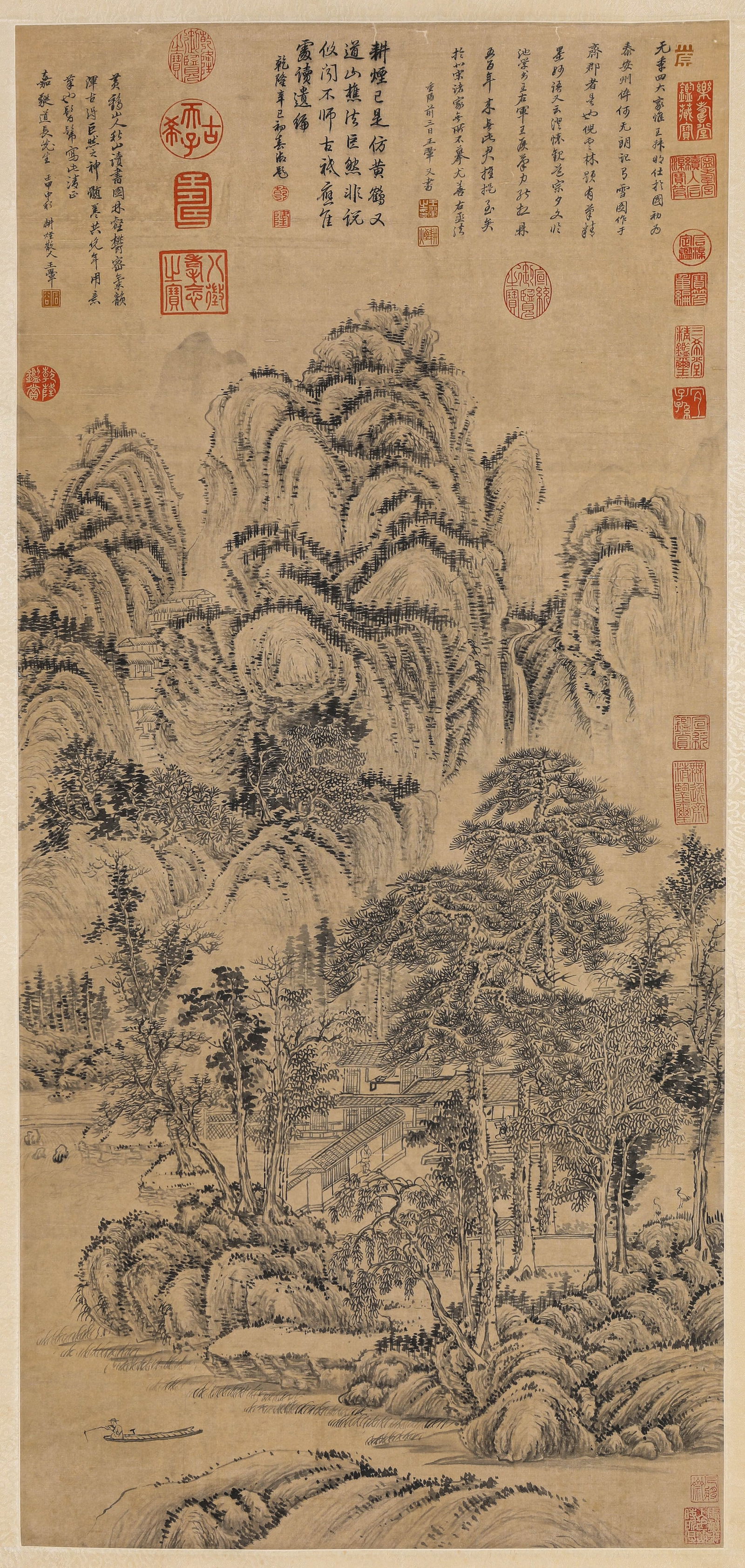 WANG HUI (1632-1717), ATTRIBUTED TO, LANDSCAPE: WANG HUI (1632-1717), ATTRIBUTED TO, LANDSCAPE Dimensions: Width 52 cm (20.47 in.) x Height 111 cm (43.70 in.). All measurements are approximate. Any condition statement is given as a courtesy to a cl
