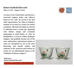 A PAIR OF ENAMEL 'LOTUS' CUPS